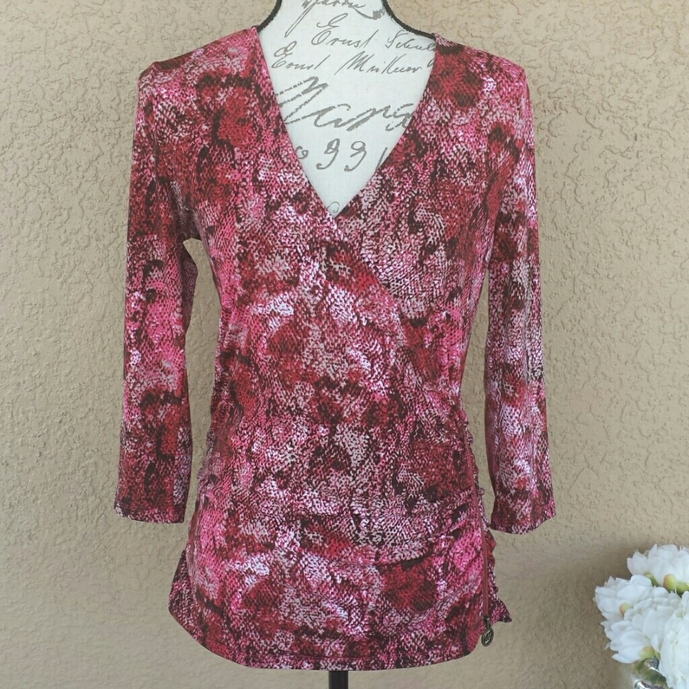 Michael Kors Reptile Print Blouse. Size Small